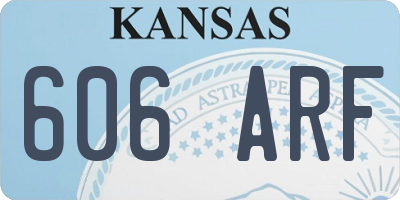 KS license plate 606ARF