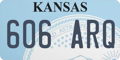 KS license plate 606ARQ