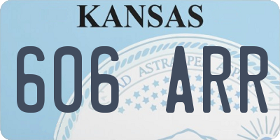 KS license plate 606ARR