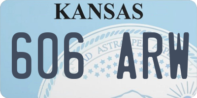 KS license plate 606ARW