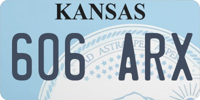 KS license plate 606ARX