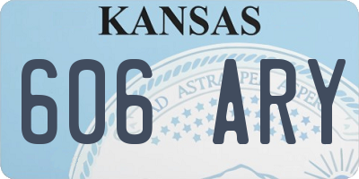 KS license plate 606ARY