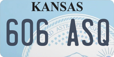 KS license plate 606ASQ