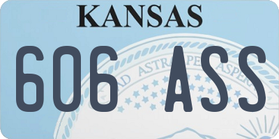KS license plate 606ASS