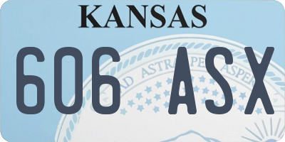 KS license plate 606ASX