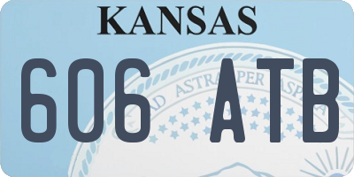 KS license plate 606ATB