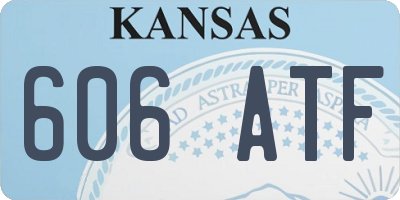 KS license plate 606ATF