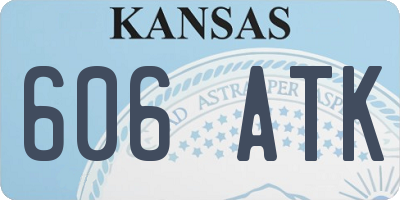 KS license plate 606ATK