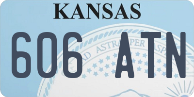 KS license plate 606ATN