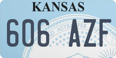 KS license plate 606AZF