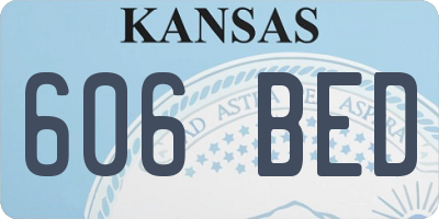 KS license plate 606BED