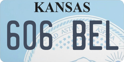 KS license plate 606BEL
