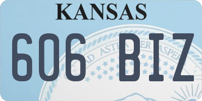 KS license plate 606BIZ