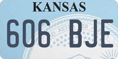 KS license plate 606BJE