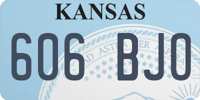 KS license plate 606BJO