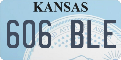 KS license plate 606BLE
