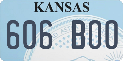 KS license plate 606BOO