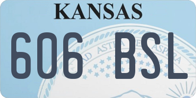KS license plate 606BSL