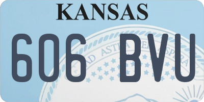 KS license plate 606BVU