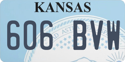 KS license plate 606BVW