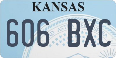 KS license plate 606BXC