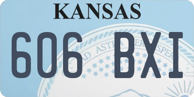 KS license plate 606BXI