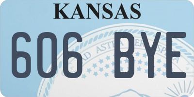 KS license plate 606BYE
