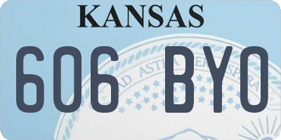 KS license plate 606BYO