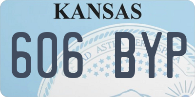 KS license plate 606BYP
