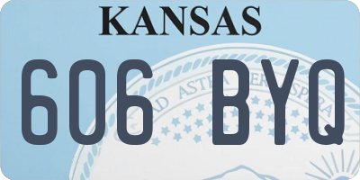 KS license plate 606BYQ
