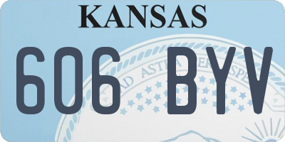 KS license plate 606BYV