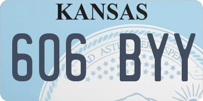 KS license plate 606BYY
