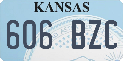 KS license plate 606BZC