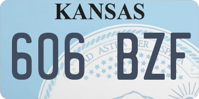 KS license plate 606BZF