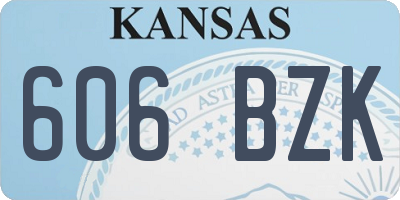 KS license plate 606BZK