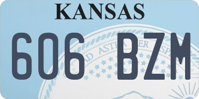 KS license plate 606BZM