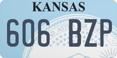 KS license plate 606BZP