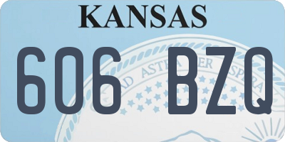 KS license plate 606BZQ