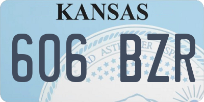 KS license plate 606BZR