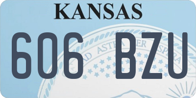 KS license plate 606BZU
