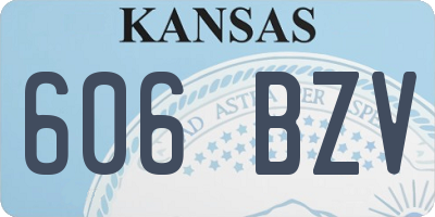 KS license plate 606BZV