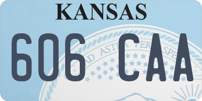 KS license plate 606CAA