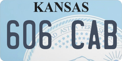 KS license plate 606CAB