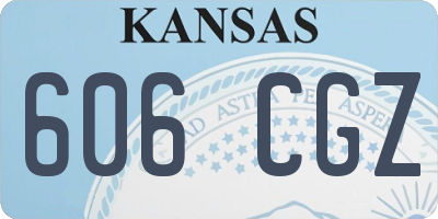 KS license plate 606CGZ