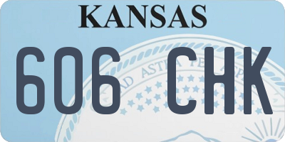 KS license plate 606CHK