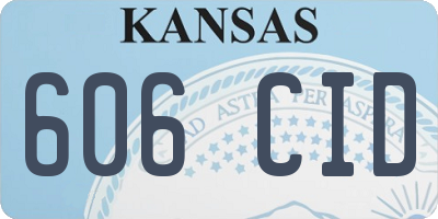 KS license plate 606CID