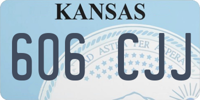 KS license plate 606CJJ