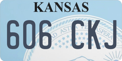 KS license plate 606CKJ