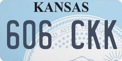 KS license plate 606CKK