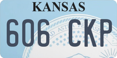 KS license plate 606CKP